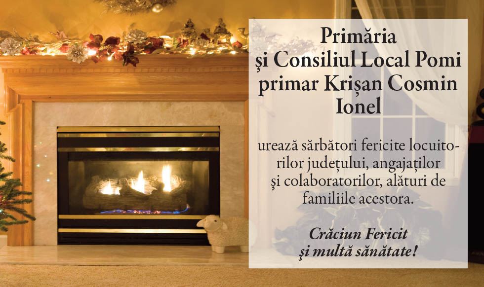 Felicitare Craciun. Primaria POMI