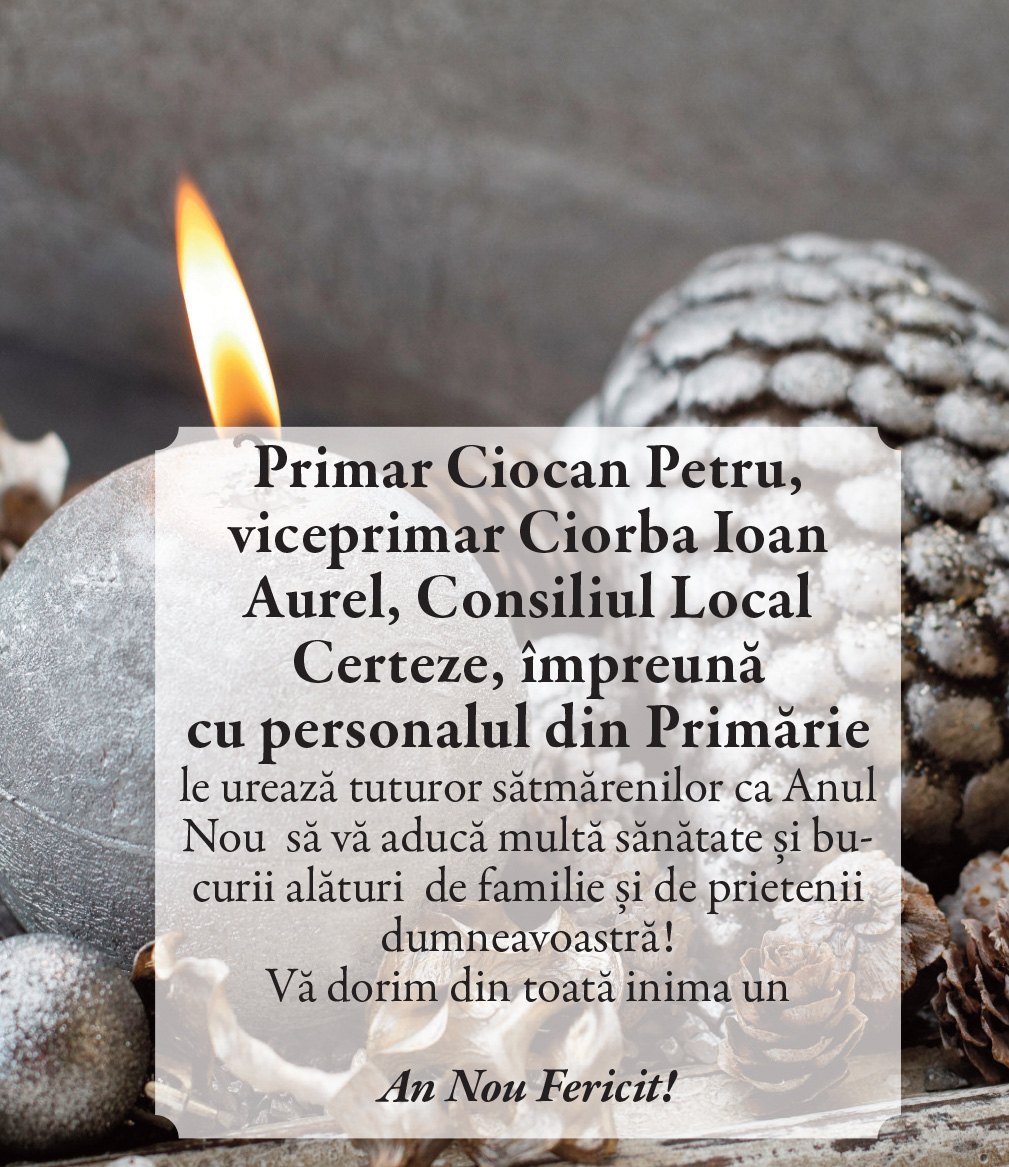 Felicitare de ANUL NOU. Certeze