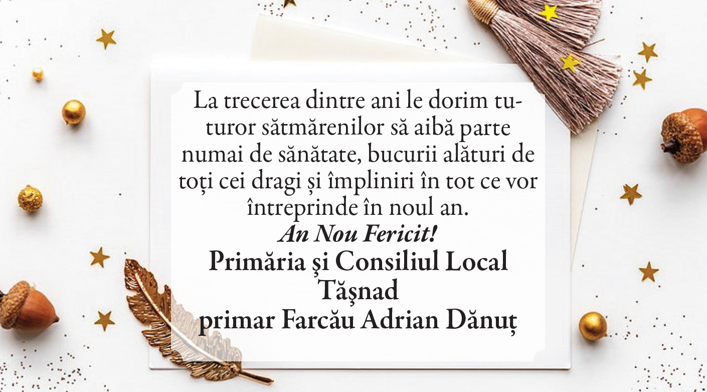 Felicitare de ANUL NOU. Tăşnad