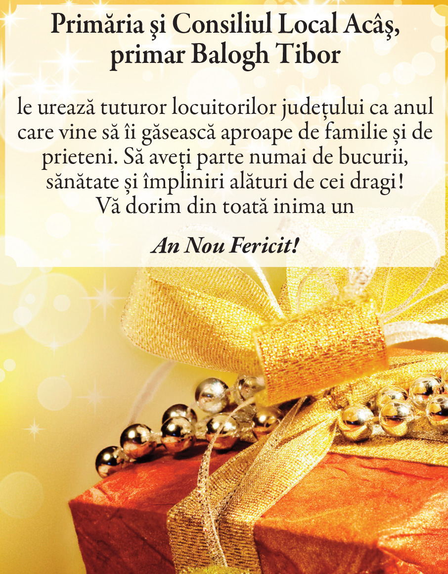 Felicitare de ANUL NOU. Acâş