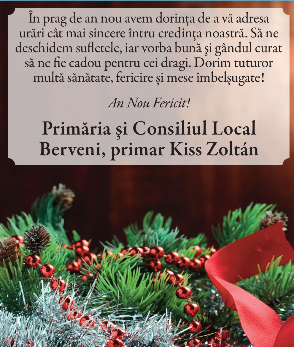 Felicitare de ANUL NOU. Berveni