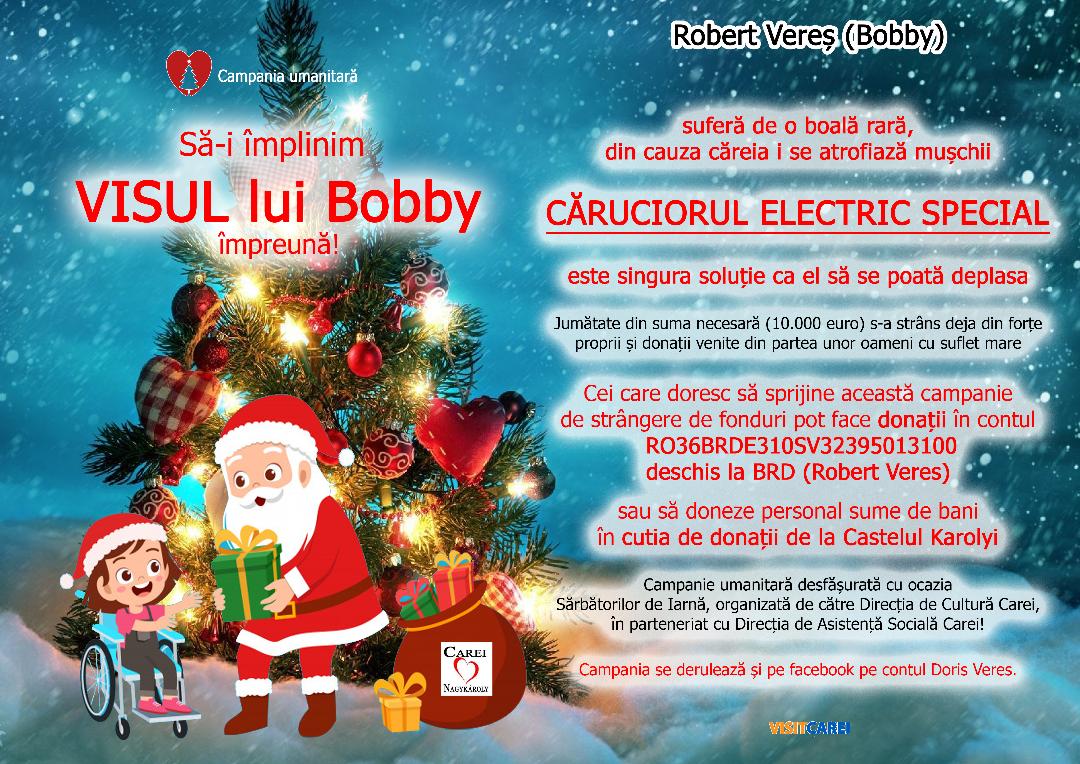 Să-i împlinim VISUL lui Bobby, împreună!