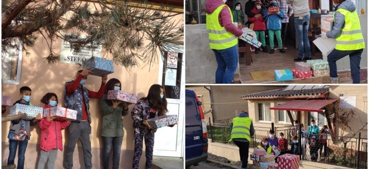 Pachete de Crăciun pentru copiii din centrele de plasament din județ