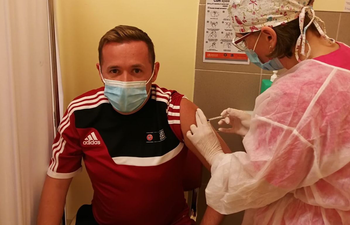 Szilagyi Edőmér, prima persoană vaccinată anti-COVID din cadrul AJF Satu Mare