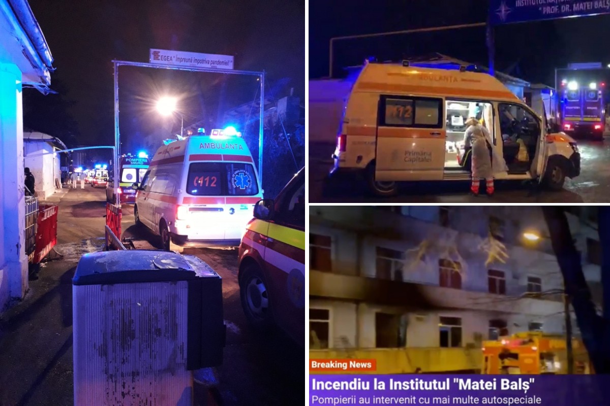 TRAGEDIE. Incendiu de PROPORȚII la Institutul ”Matei Balș”. Cel puțin 3 oameni AU MURIT, zeci de pacienți au fost EVACUAȚI
