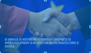 Uniunea Europeană investește circa 10 miliarde EUR pentru tranziția verde și digitală prin parteneriate