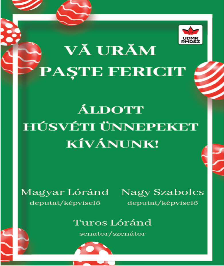 Felicitare de Paşte din partea UDMR Satu Mare!
