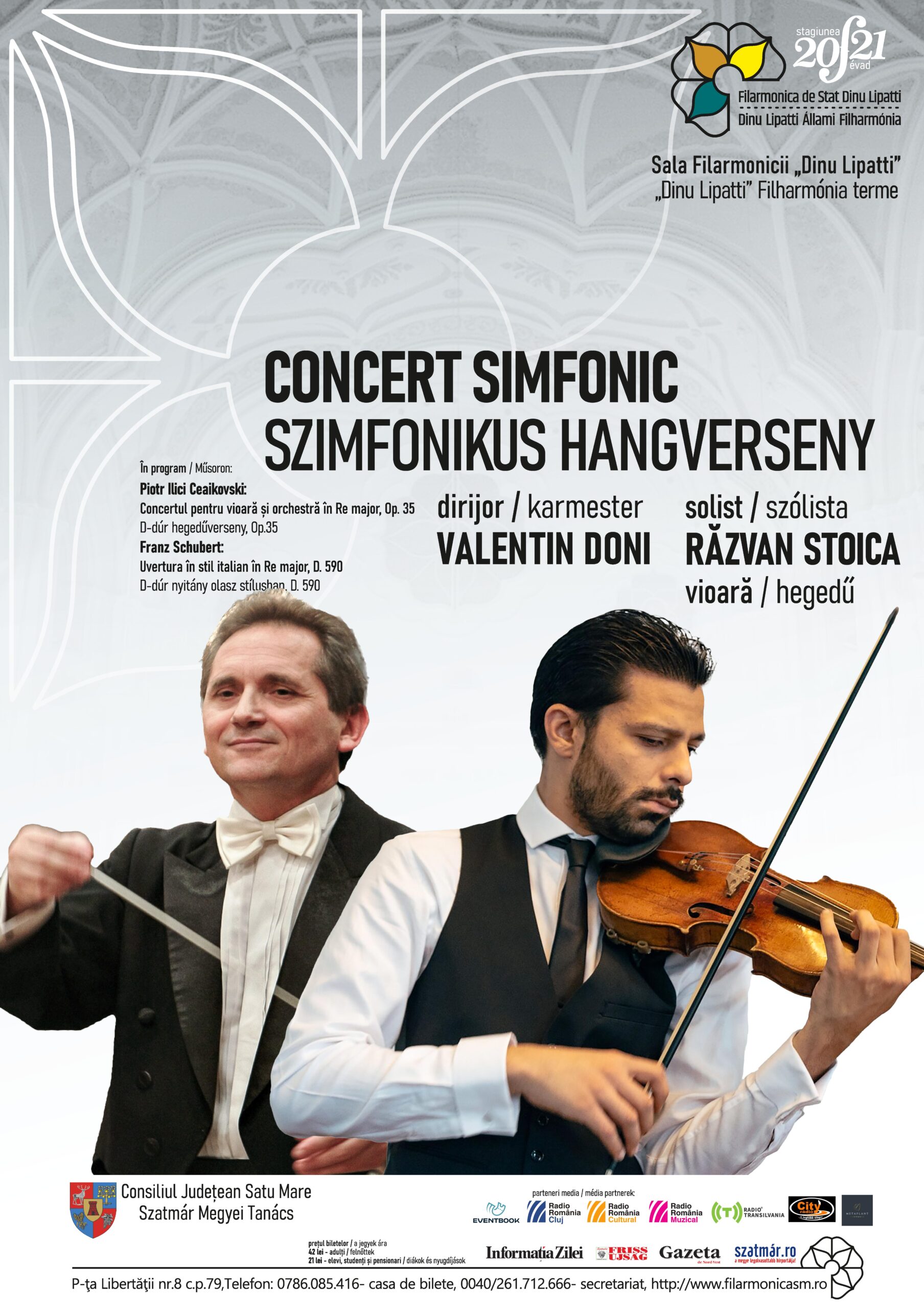 Un Stradivarius întâmpină reîntoarcerea publicului sătmărean în sala Filarmonicii Dinu Lipatti