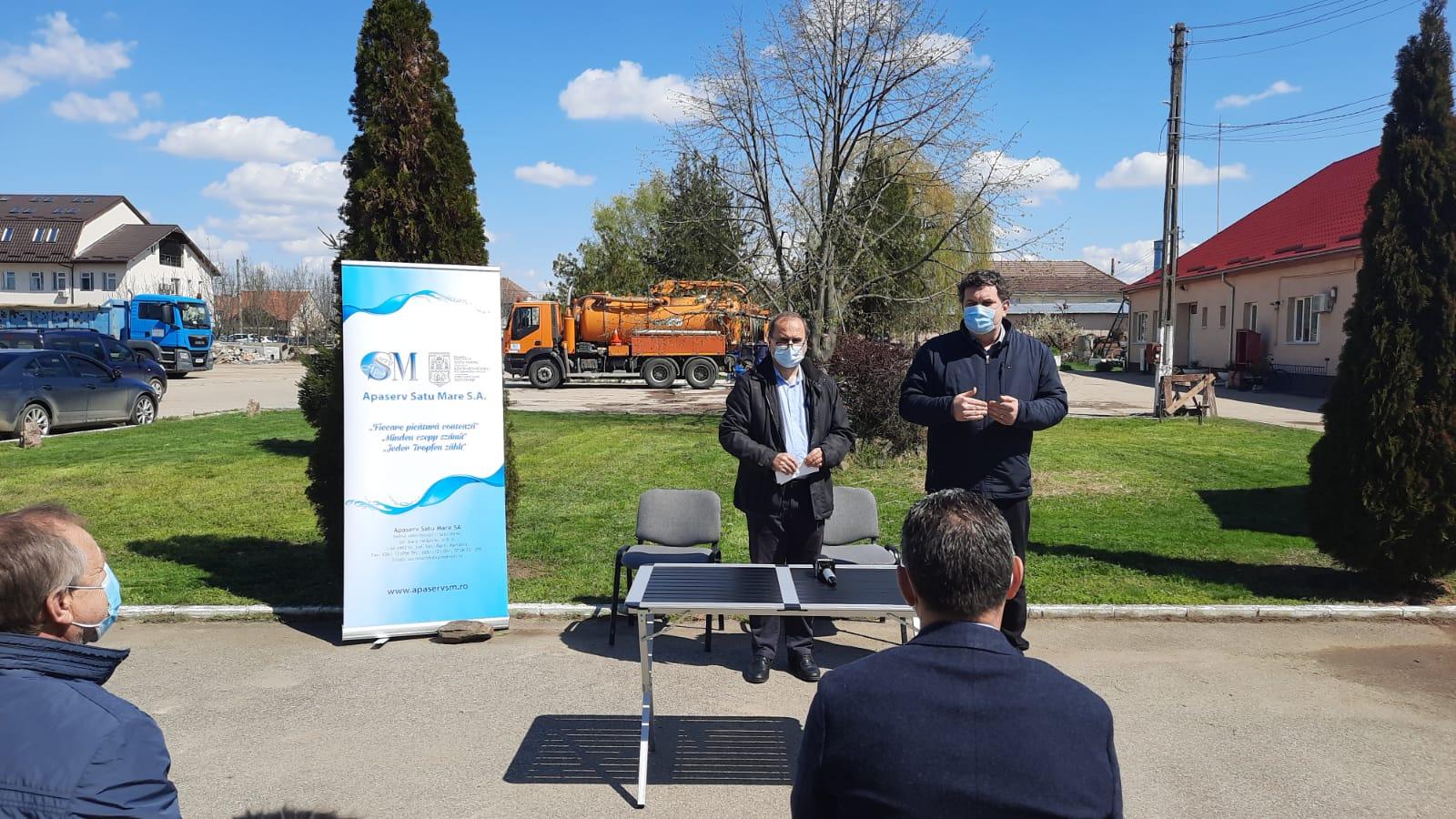 Luni, 26 aprilie, Apaserv Satu Mare a semnat trei noi contracte de lucrări din cadrul grandiosului Proiect Regional aferent județului Satu Mare