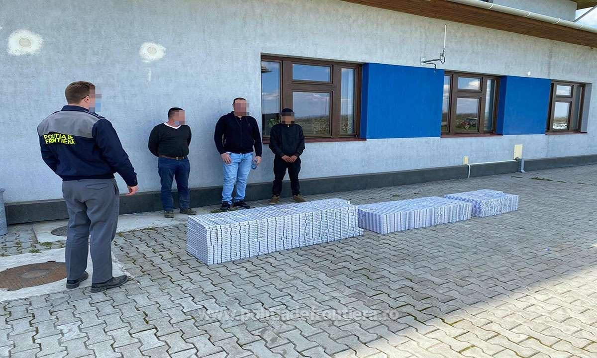 VIDEO/FOTO. Trei sătmăreni, PRINȘI cu ȚIGĂRI DE CONTRABANDĂ în spate