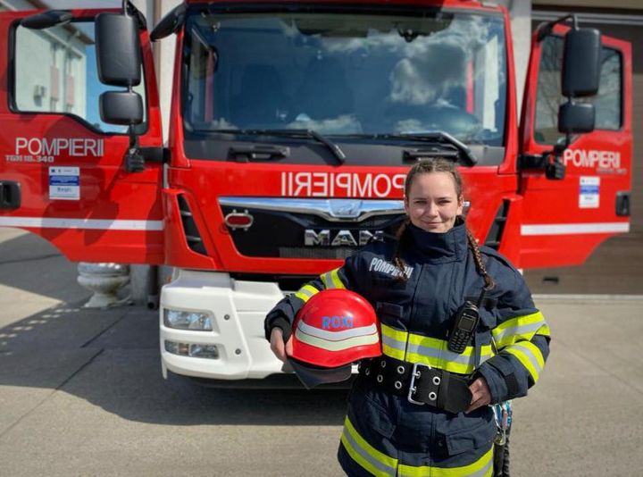 Singura femeie pompier din Satu Mare