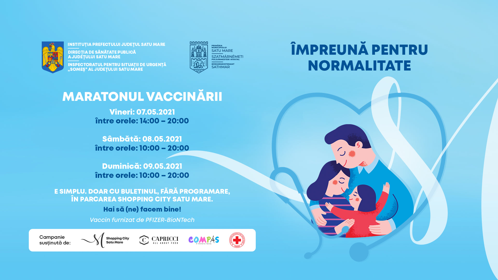 A început Maratonul Vaccinării în Satu Mare
