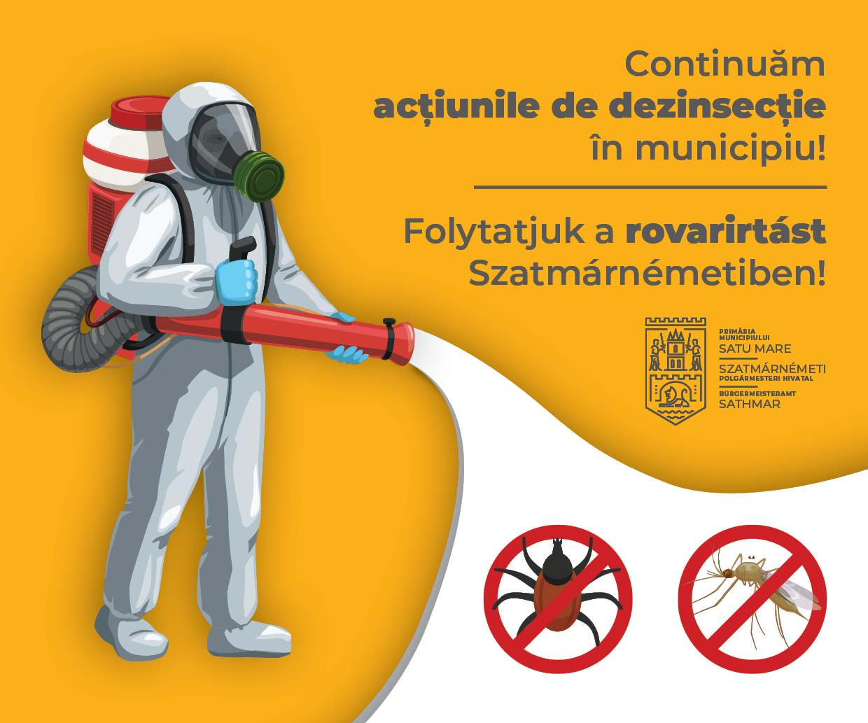 Dezinsecția împotriva căpușelor și țânțarilor continuă