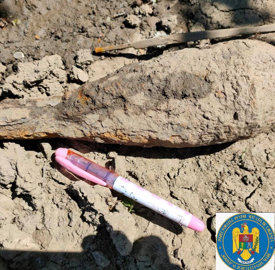 Bombă rămasă din Al Doilea Război Mondial, găsită în Carei