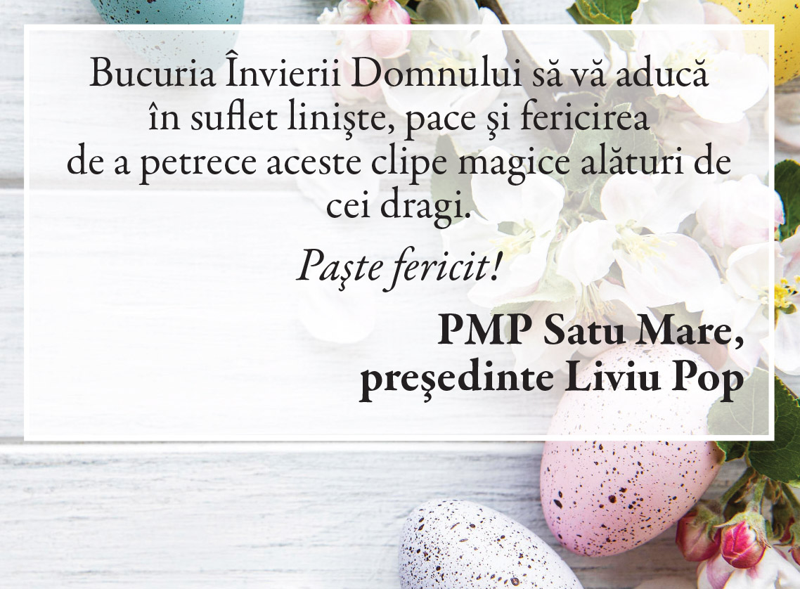 Felicitare de PAŞTE, PMP Satu Mare!