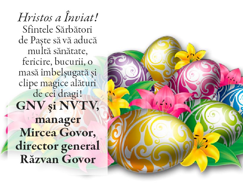 Felicitare de PAŞTE, GNV si NVTV!