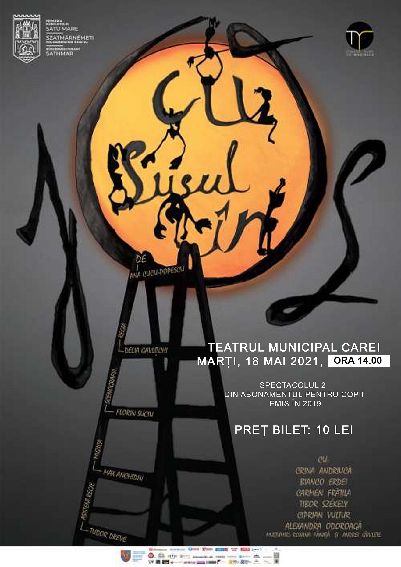 Programul spectacolului ”Cu susul în jos” modificat