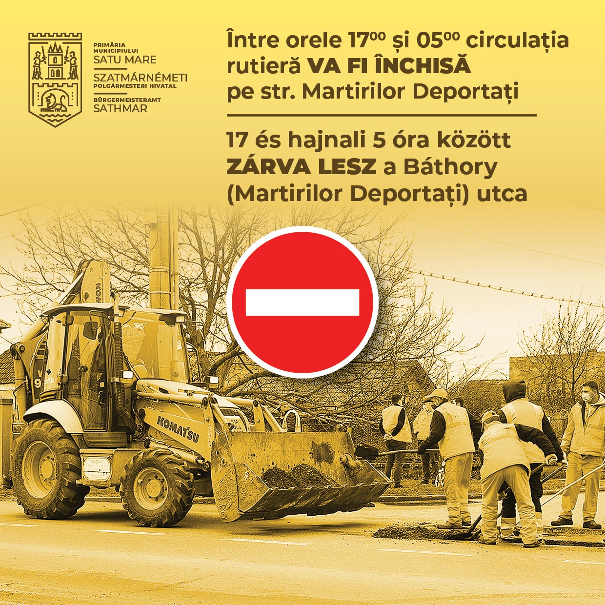 Circulația rutieră pe strada Martirilor Deportați a fost închisă