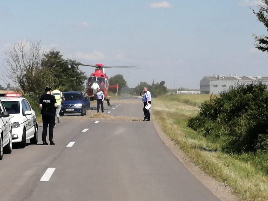 FOTO. ACCIDENT MORTAL în județ. A fost solicitat ELICOPTERUL SMURD