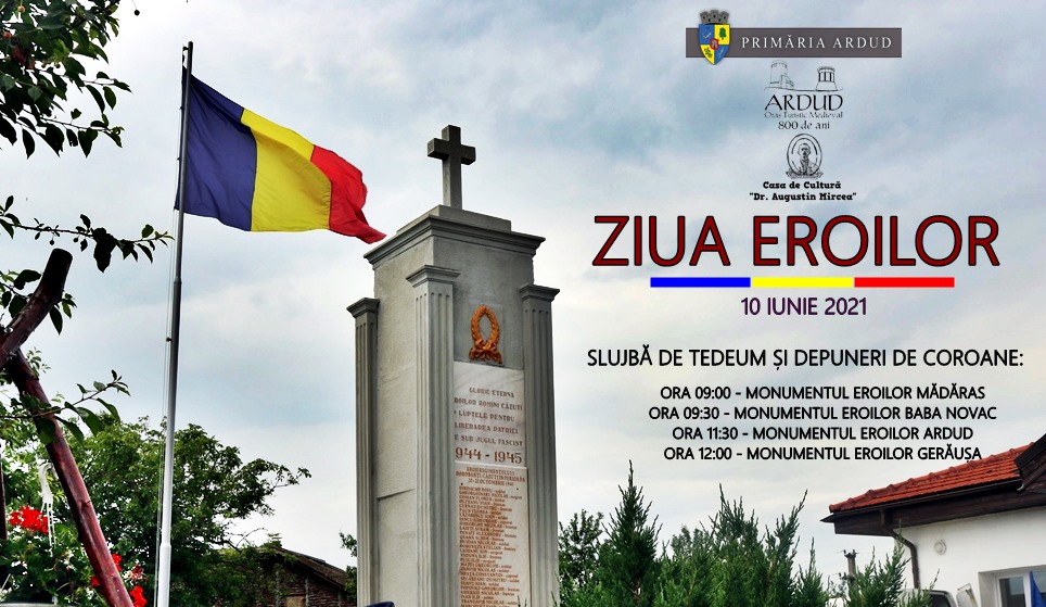 Ziua Eroilor va fi săbătorită joi în orașul Ardud