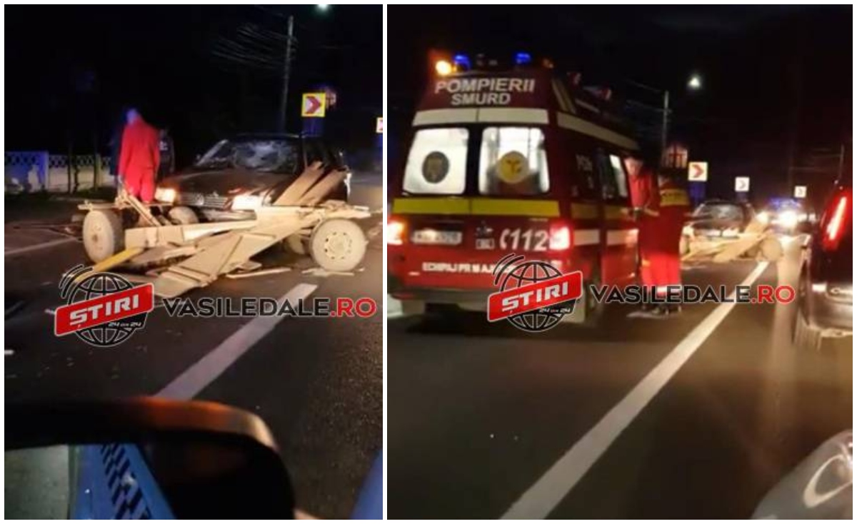 Caruță spulberată pe DN1C, între Satu Mare și Baia Mare.