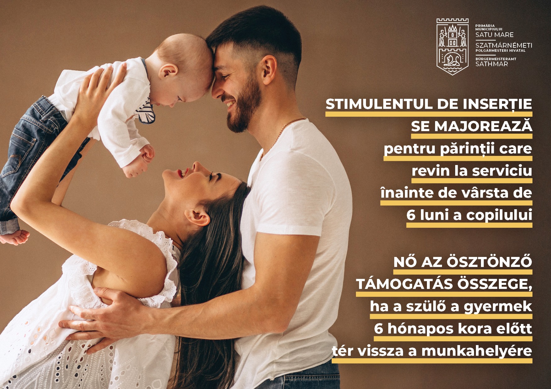 Stimulentul de inserție pentru creșterea copilului s-a majorat de la 650 la 1.500 lei/lună