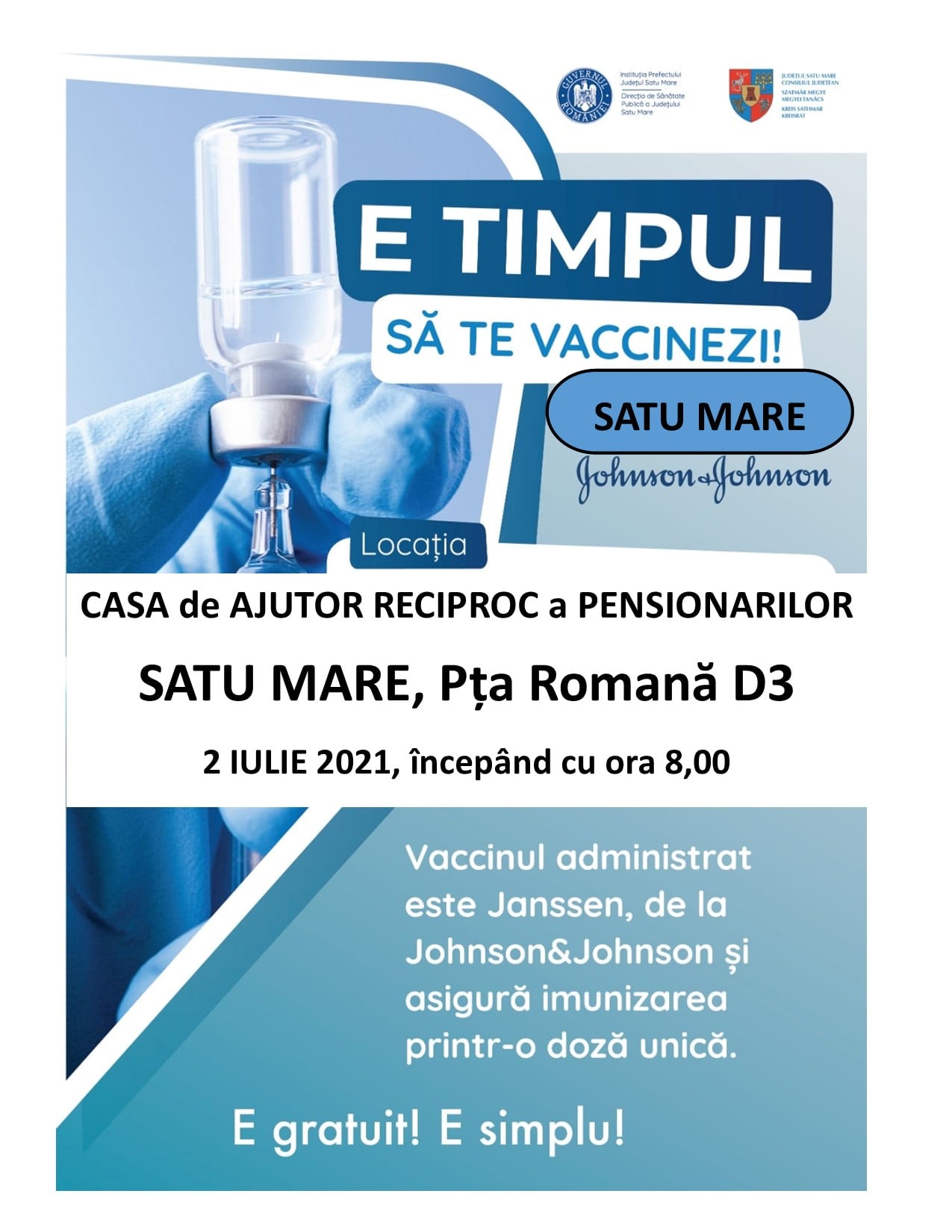 Maraton de vaccinare în Satu Mare