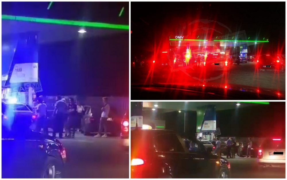 FOTO. BĂTAIE între OȘENI la Satu Mare. Benzinărie, DISTRUSĂ