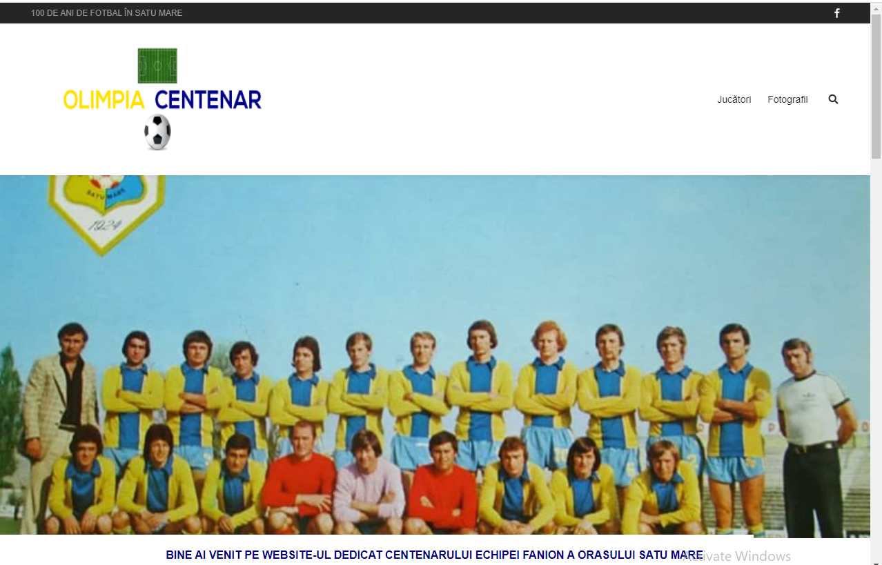 AJF Satu Mare a lansat un site dedicat CENTENARULUI Olimpiei