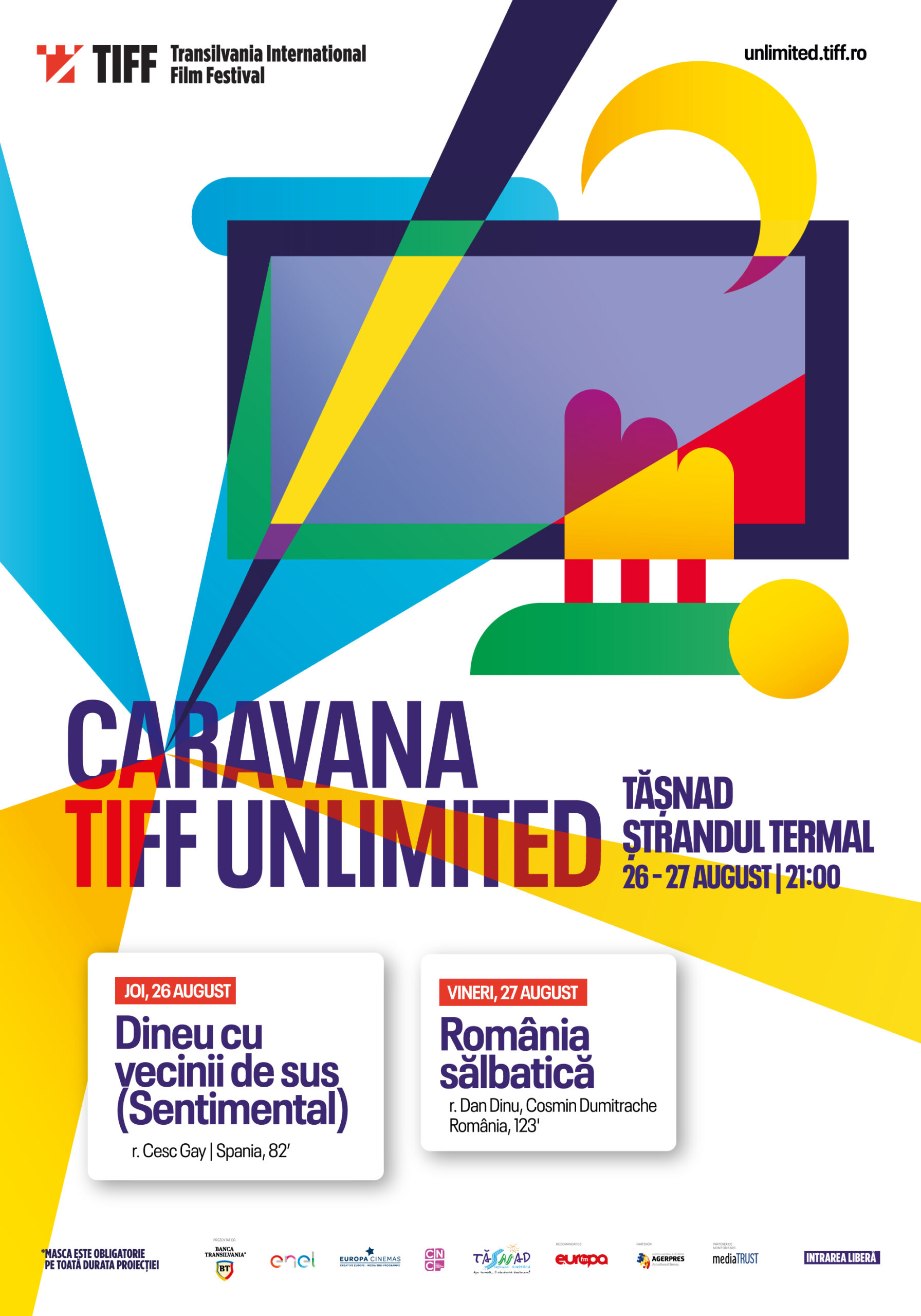 Caravana TIFF Unlimited vine la Tășnad pe 26-27 august