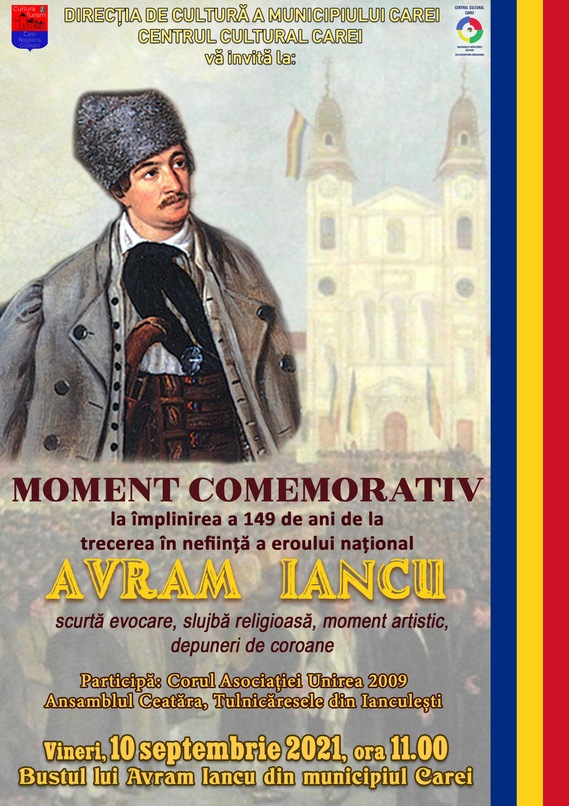 Moment comemorativ în memoria lui Avram Iancu