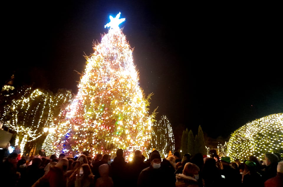 GALERIE FOTO. S-au aprins luminițele de sărbători la Satu Mare. Târgul de Crăciun a fost deshis