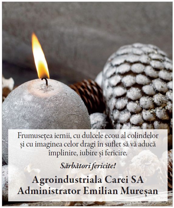Felicitare Crăciun - Agroindustriala Carei SA