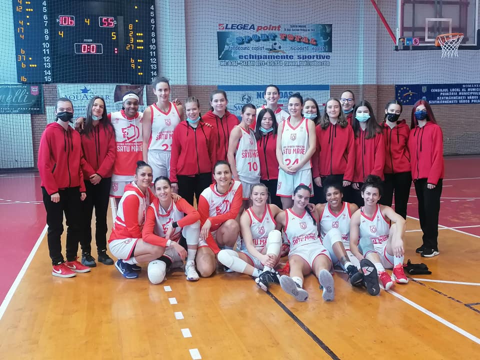 Baschet feminin: CSM Satu Mare- Rapid București 106-55. O victorie logică!
