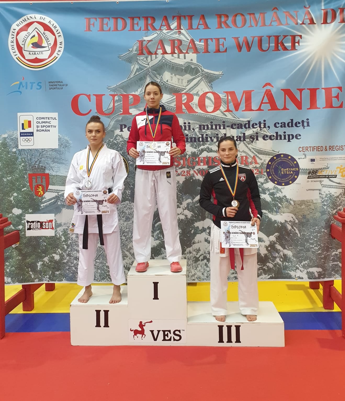Daiana Vancsa și Igor Bălăcescu  pe podium la Cupa României