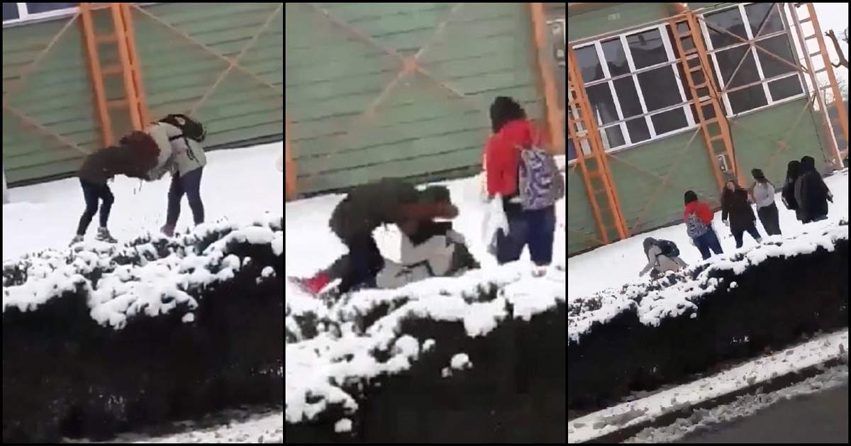 Două ELEVE de clasa a VII-a din ȚARA OAȘULUI s-au BĂTUT în fața ȘCOLII