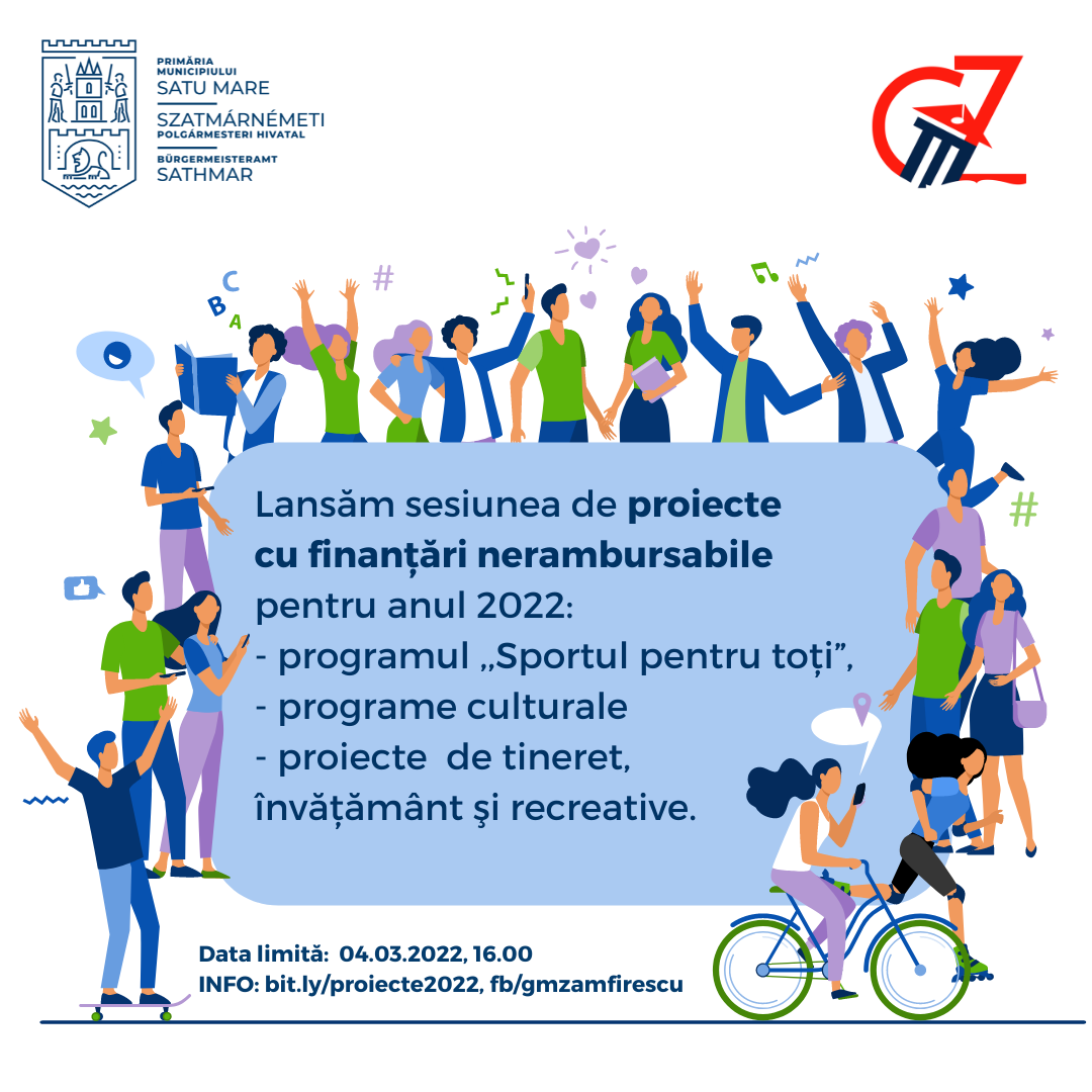 G.M Zamfirescu și Primăria lansează sesiunea de proiecte cu finanțări nerambursabile pentru ONG-urile sătmărene