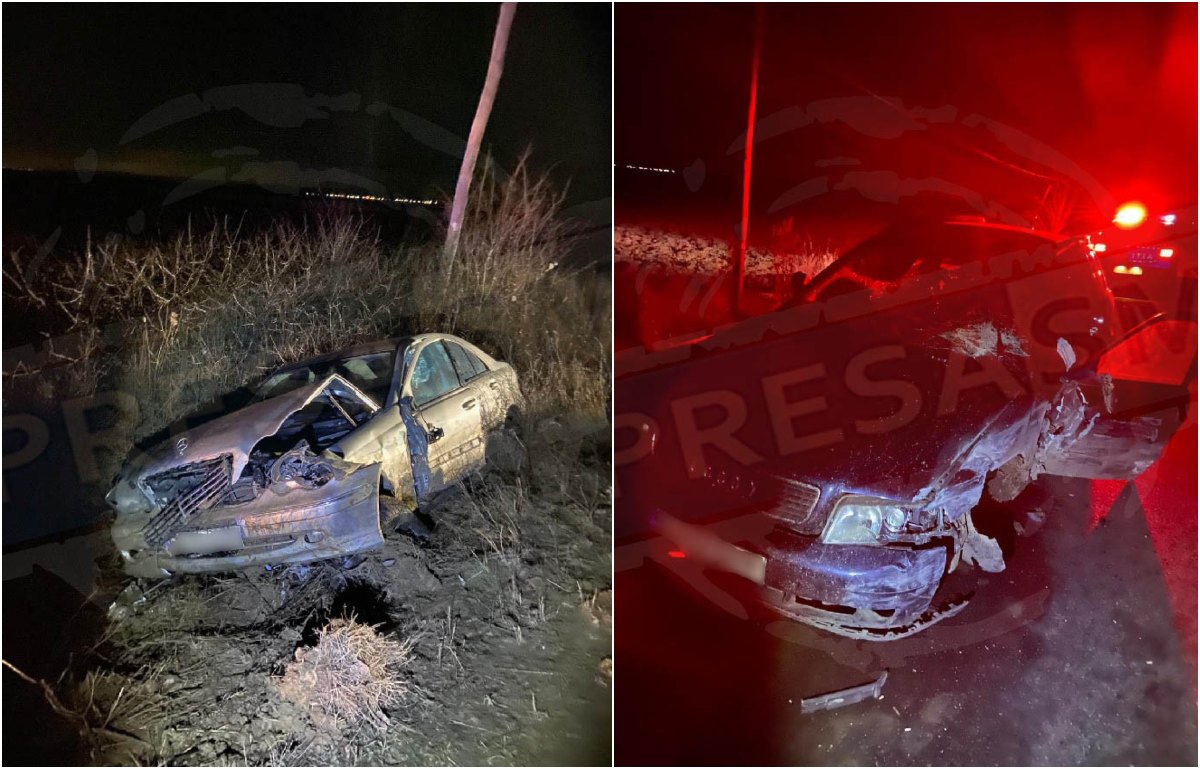 Accident produs de un bărbat mort de beat  și cu permisul anulat