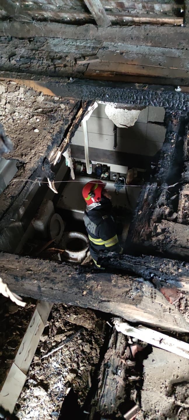 Incendiu la o casă din Turulung