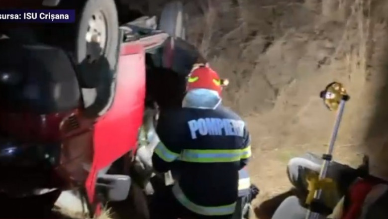 ACCIENT. Un microbuz cu refugiați ucraineni s-a răsturnat lângă Satu Mare