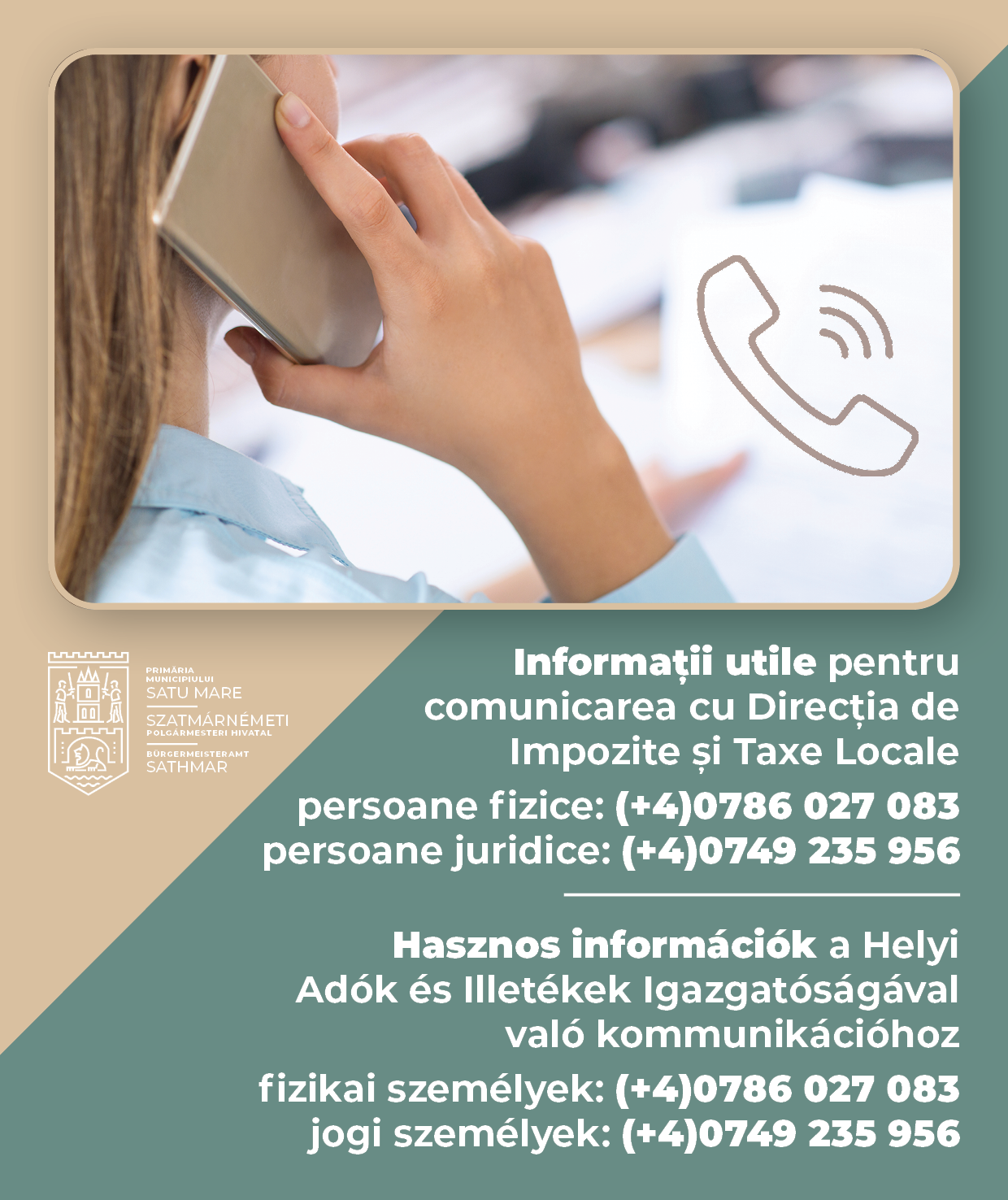 Primăria Municipiului Satu Mare și Direcția de Impozite și Taxe Locale vin în sprijinul sătmărenilor