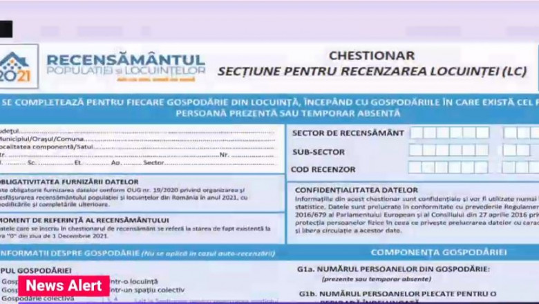 IMPORTANT. Luni a început resensământul online. Cum se completează chestionarul pentru autorecenzare