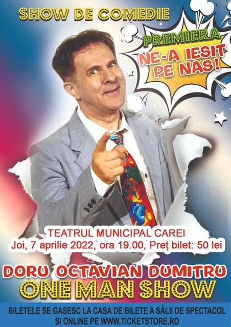 Doru Octavian Dumitru, într-un show de comedie de excepție, la Carei