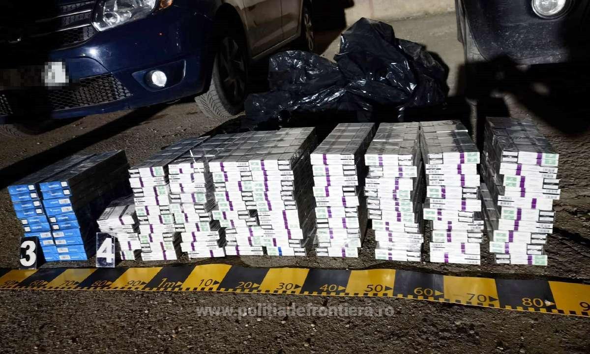 Țigări în valoare de peste 1800 lei, descoperite la Halmeu