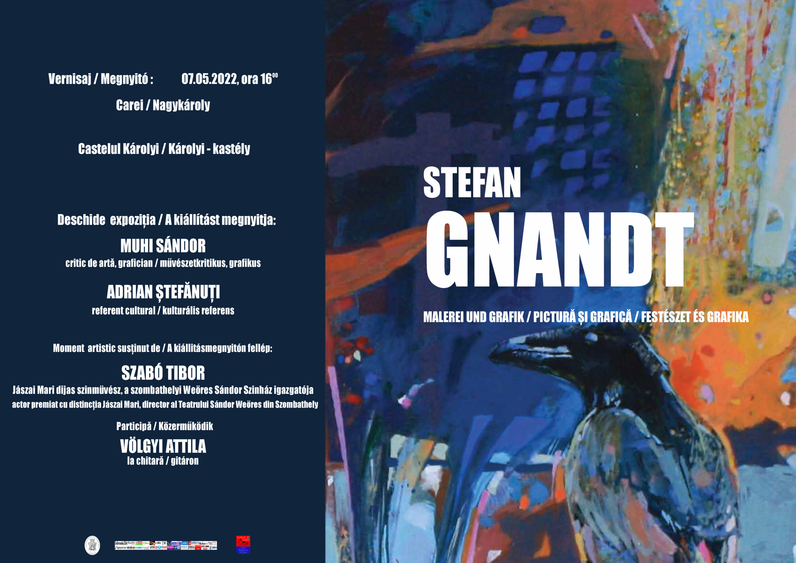 Vernisajul expoziției de pictură a artistului Stefan Gnandt la Castelul din Carei