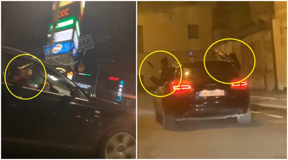 Plimbare prin Satu Mare fluturând bâte și pistoale