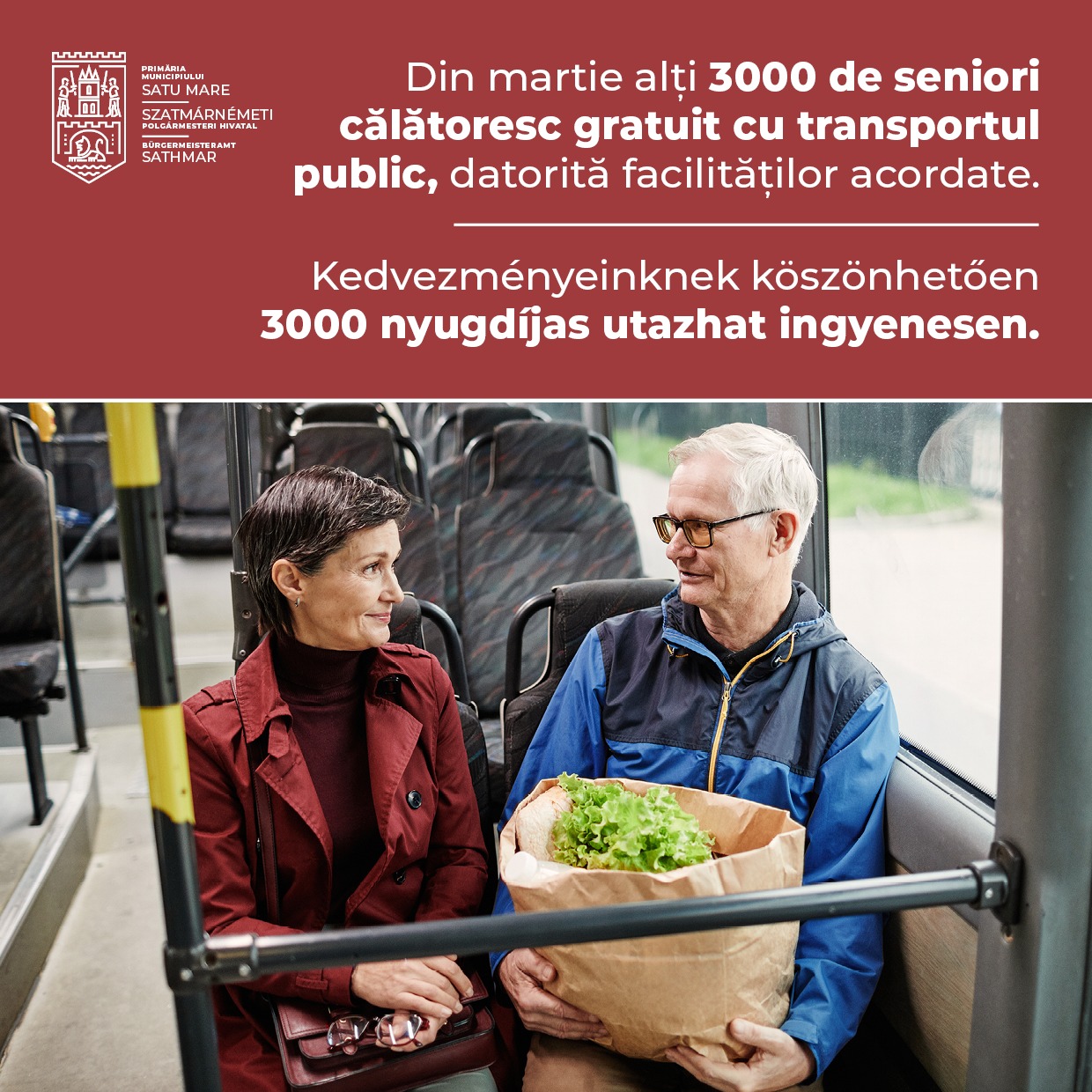 Peste 3000 de pensionari sătmăreni au solicitat călătorii gratuite pe Transurban
