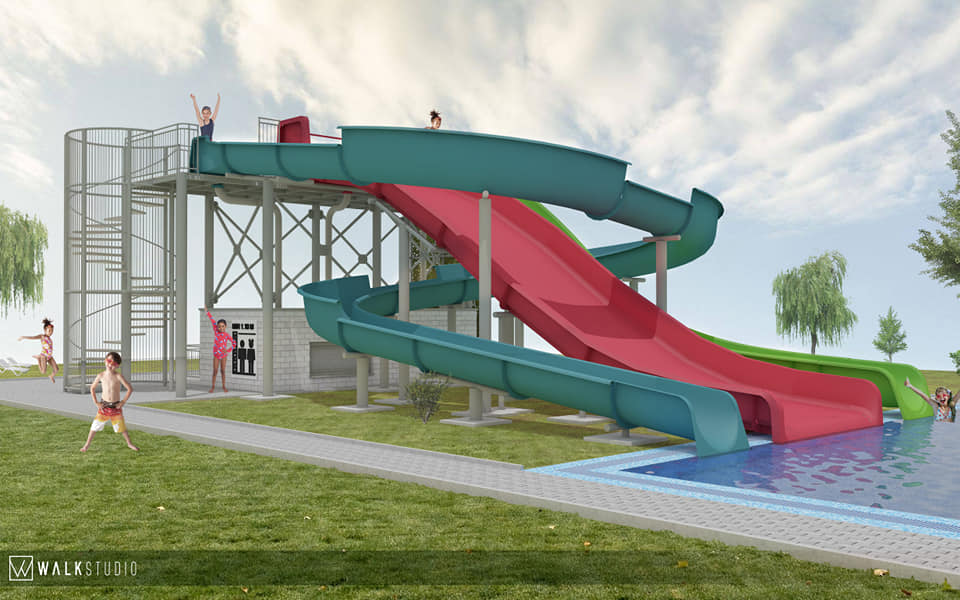 FOTOPLANURI. TOBOGANE la CEL MAI MARE STRAND  din județ