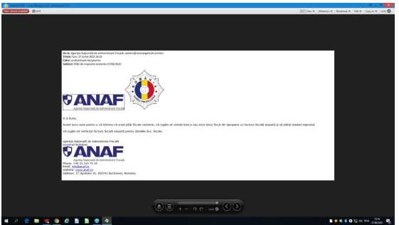 Atenție!  Emailuri false în numele ANAF!