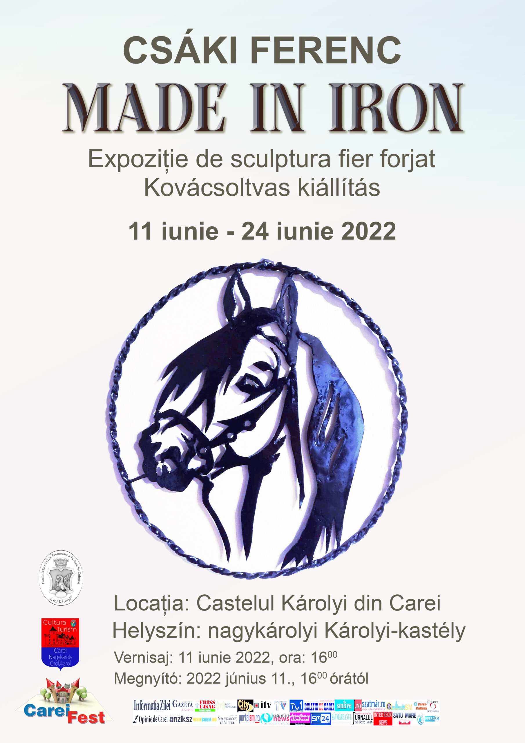 Expoziție de sculptură în fier forjat la Castelul Károlyi din Carei